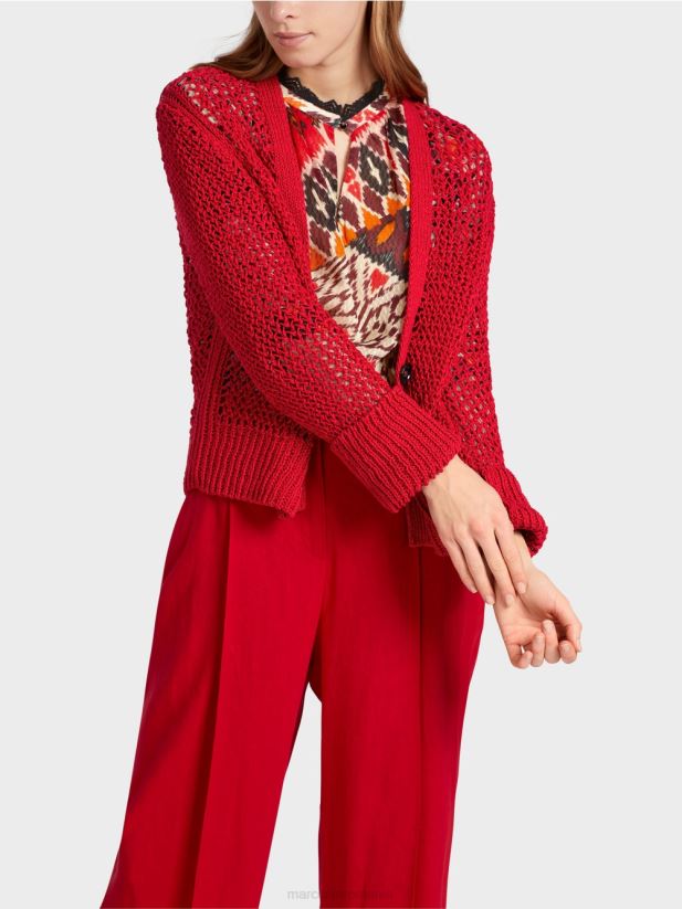 cardigan „regândește împreună”. Marc Cain rosu intens îmbrăcăminte 4826HH359