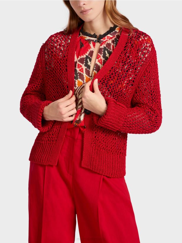 cardigan „regândește împreună”. Marc Cain rosu intens îmbrăcăminte 4826HH359