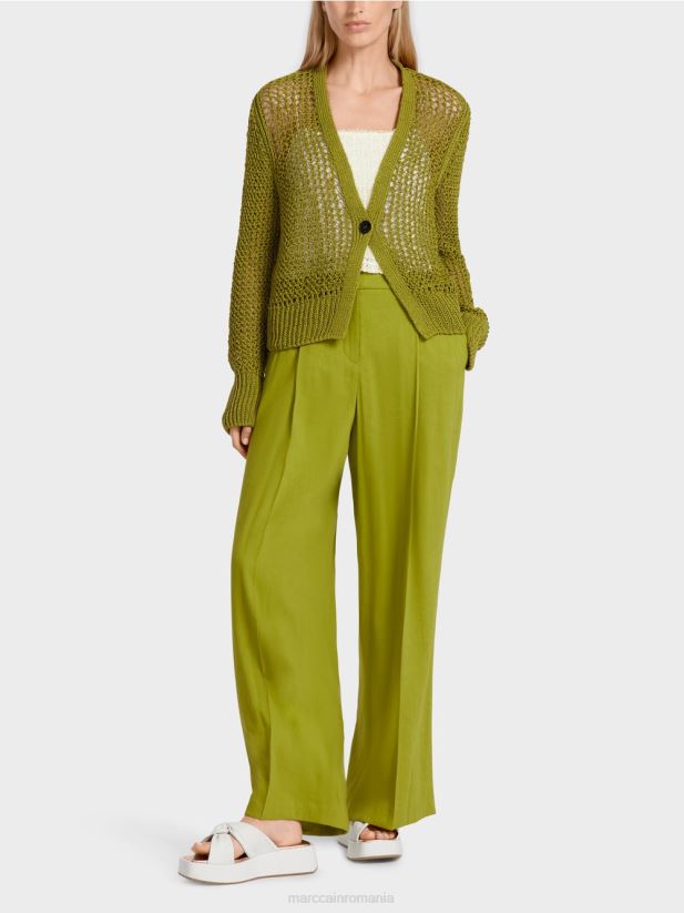 cardigan „regândește împreună”. Marc Cain verde oliv intens îmbrăcăminte 4826HH378