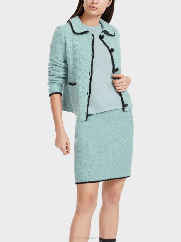 cardigan tricotat in germania Marc Cain albastru închis la cer îmbrăcăminte 4826HH347