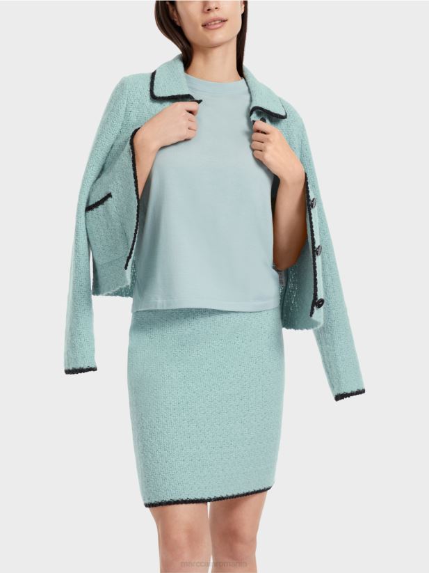 cardigan tricotat in germania Marc Cain albastru închis la cer îmbrăcăminte 4826HH347