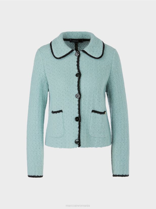 cardigan tricotat in germania Marc Cain albastru închis la cer îmbrăcăminte 4826HH347