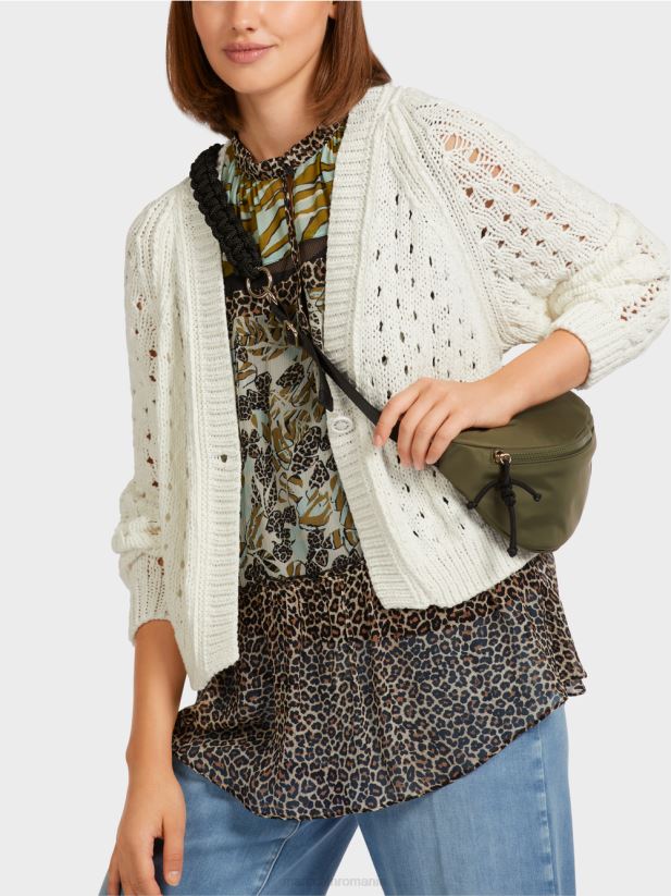 cardigan \"tricotat in germania\" Marc Cain aproape alb îmbrăcăminte 4826HH415