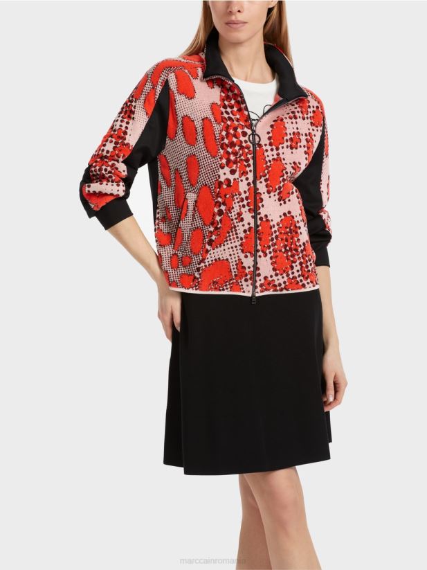 cardigan tricotat in germania Marc Cain campari îmbrăcăminte 4826HH313