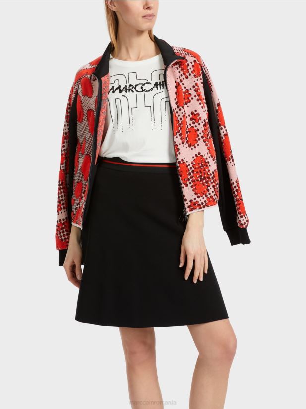 cardigan tricotat in germania Marc Cain campari îmbrăcăminte 4826HH313