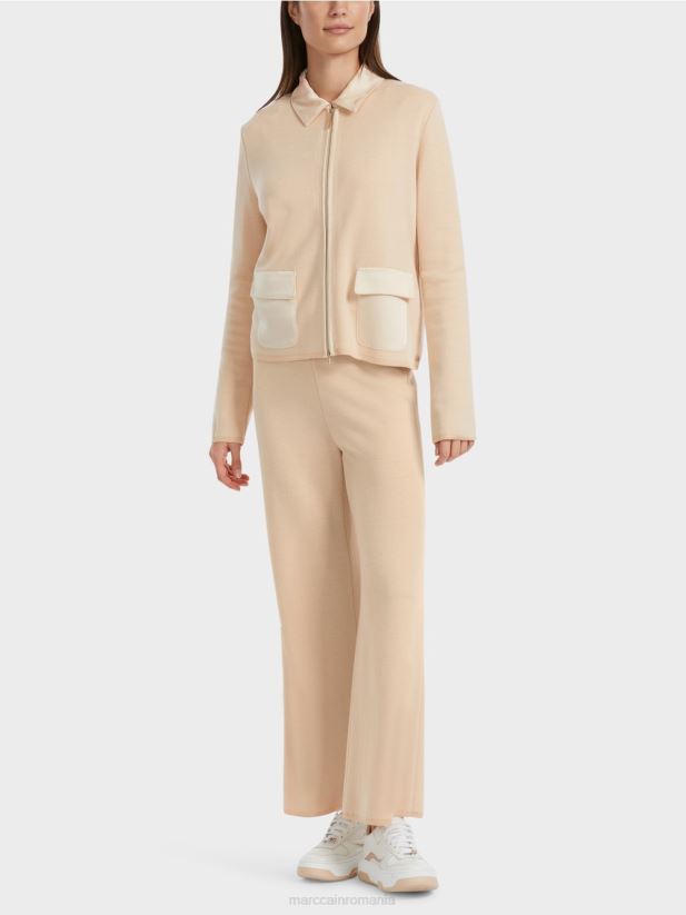 cardigan tricotat in germania Marc Cain crema inchisa îmbrăcăminte 4826HH319