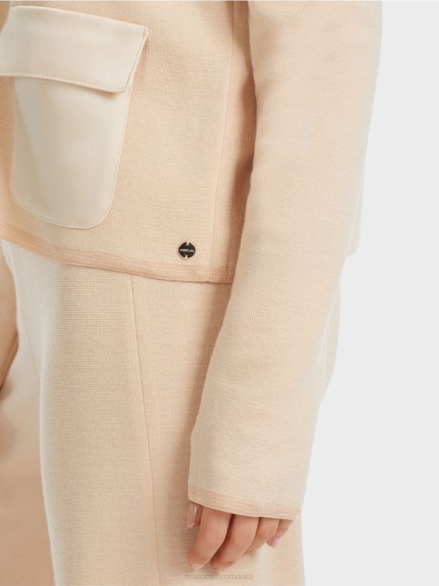 cardigan tricotat in germania Marc Cain crema inchisa îmbrăcăminte 4826HH319