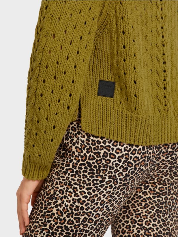 cardigan \"tricotat in germania\" Marc Cain măsline galbene îmbrăcăminte 4826HH412