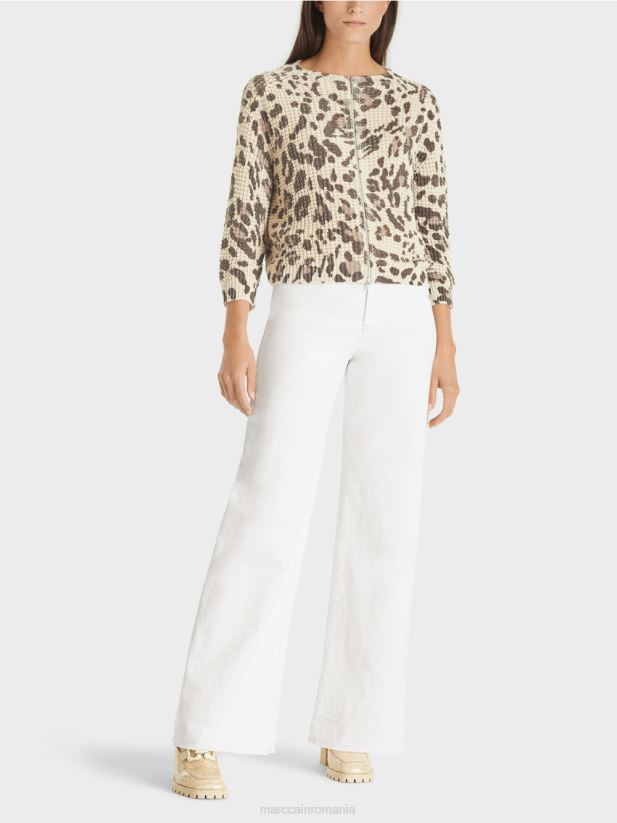 cardigan tricotat in germania Marc Cain moale taupe desert îmbrăcăminte 4826HH400