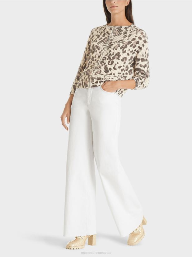 cardigan tricotat in germania Marc Cain moale taupe desert îmbrăcăminte 4826HH400