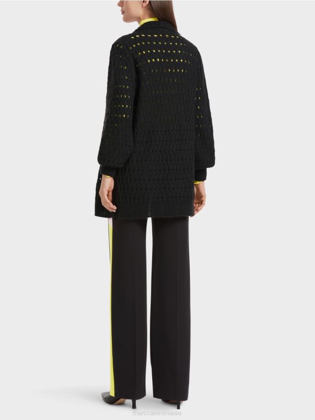 cardigan tricotat in germania Marc Cain negru îmbrăcăminte 4826HH346