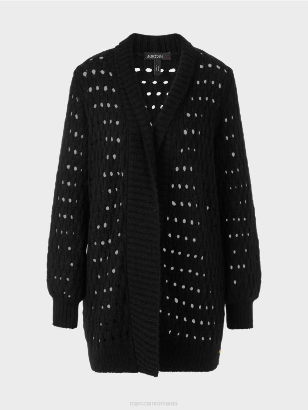 cardigan tricotat in germania Marc Cain negru îmbrăcăminte 4826HH346