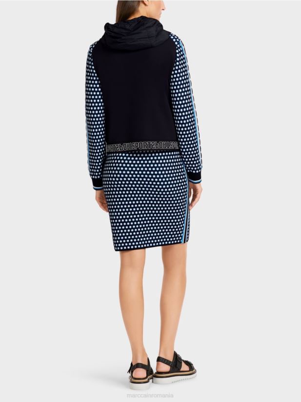 cardigan \"tricotat in germania\" Marc Cain negru îmbrăcăminte 4826HH424