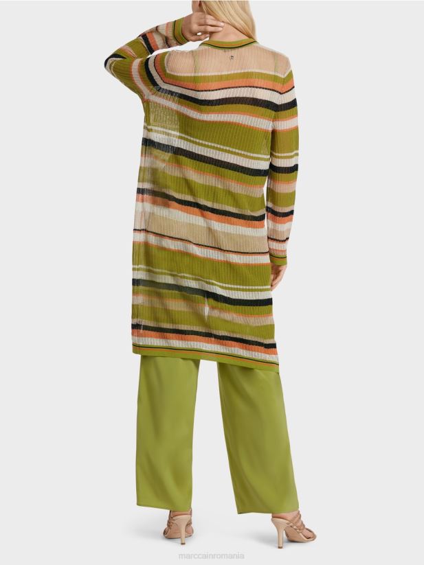 cardigan \"tricotat in germania\" Marc Cain verde oliv intens îmbrăcăminte 4826HH377