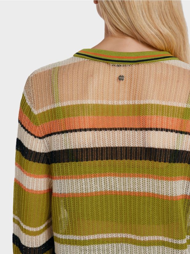 cardigan \"tricotat in germania\" Marc Cain verde oliv intens îmbrăcăminte 4826HH377