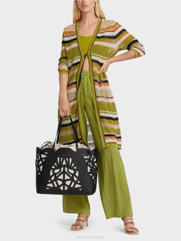 cardigan \"tricotat in germania\" Marc Cain verde oliv intens îmbrăcăminte 4826HH377