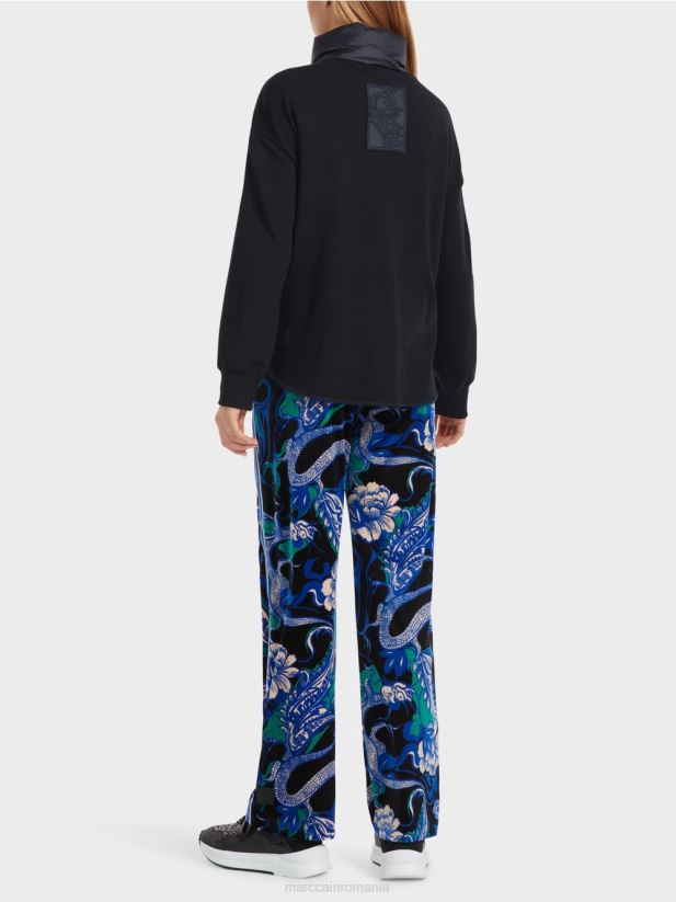 geacă căptușită „rethink together”. Marc Cain albastru miezul nopții îmbrăcăminte 4826HH309