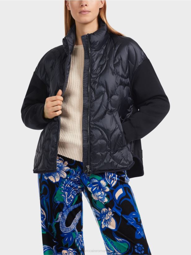 geacă căptușită „rethink together”. Marc Cain albastru miezul nopții îmbrăcăminte 4826HH309