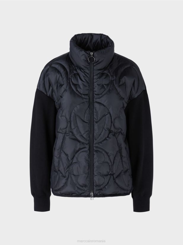 geacă căptușită „rethink together”. Marc Cain albastru miezul nopții îmbrăcăminte 4826HH309