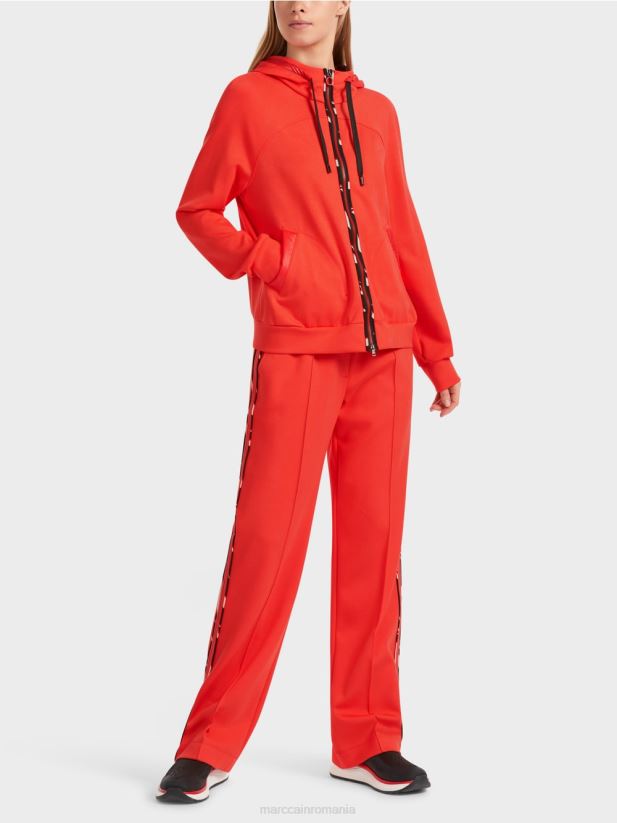 geacă cu glugă și fermoar Marc Cain campari îmbrăcăminte 4826HH318