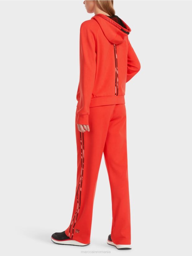 geacă cu glugă și fermoar Marc Cain campari îmbrăcăminte 4826HH318