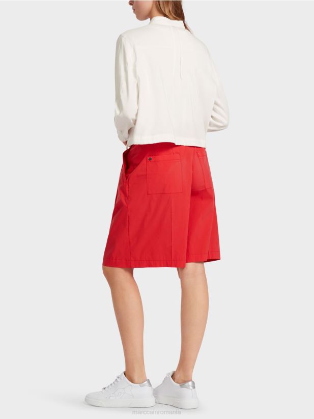 geacă de in cu guler ridicat Marc Cain aproape alb îmbrăcăminte 4826HH361