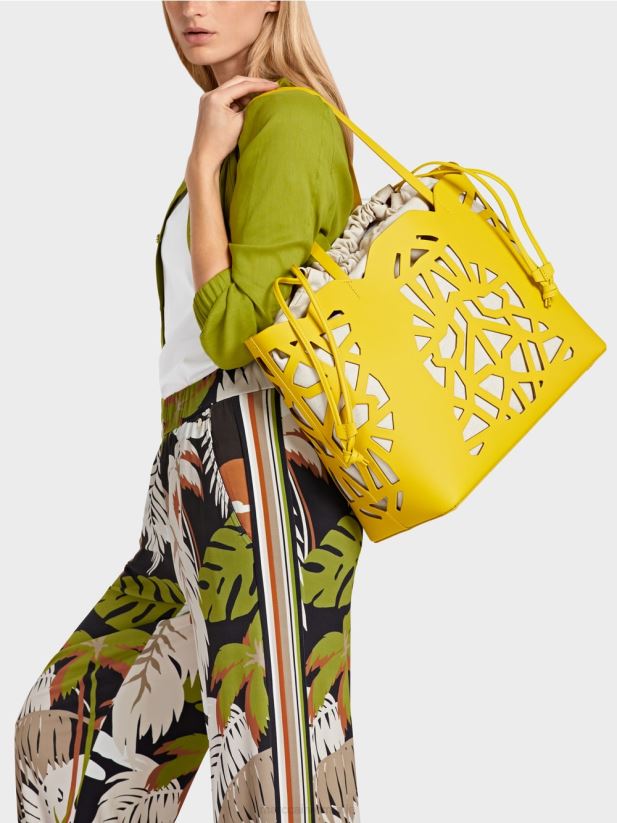 geacă de in cu guler ridicat Marc Cain verde oliv intens îmbrăcăminte 4826HH383