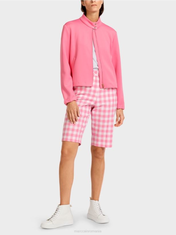geacă din jerseu cu guler ridicat Marc Cain roz aprins îmbrăcăminte 4826HH408