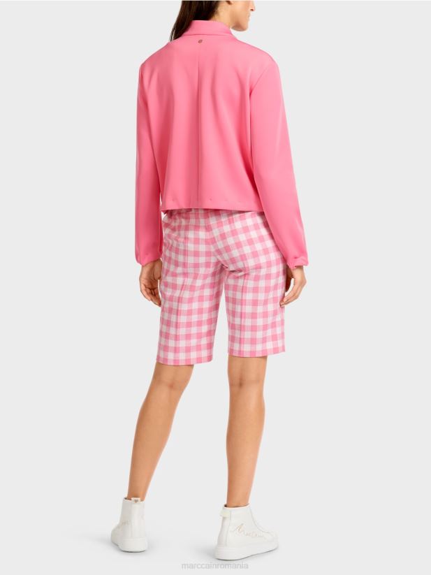 geacă din jerseu cu guler ridicat Marc Cain roz aprins îmbrăcăminte 4826HH408