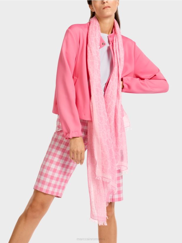 geacă din jerseu cu guler ridicat Marc Cain roz aprins îmbrăcăminte 4826HH408