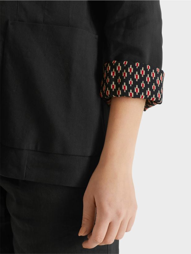 geacă dublu de in Marc Cain negru îmbrăcăminte 4826HH182