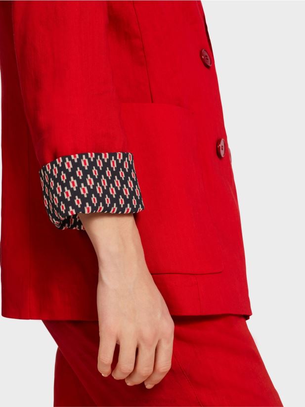 geacă dublu de in Marc Cain rosu intens îmbrăcăminte 4826HH181