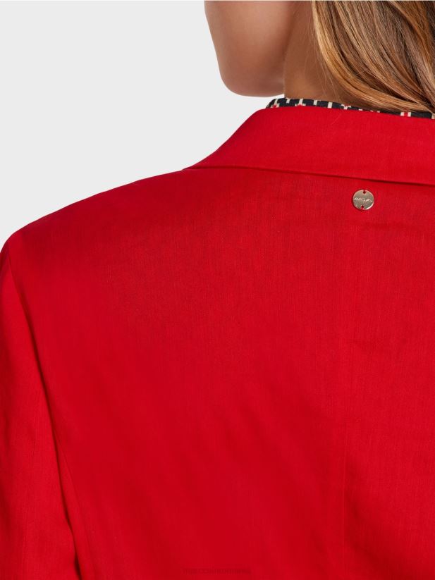 geacă dublu de in Marc Cain rosu intens îmbrăcăminte 4826HH181