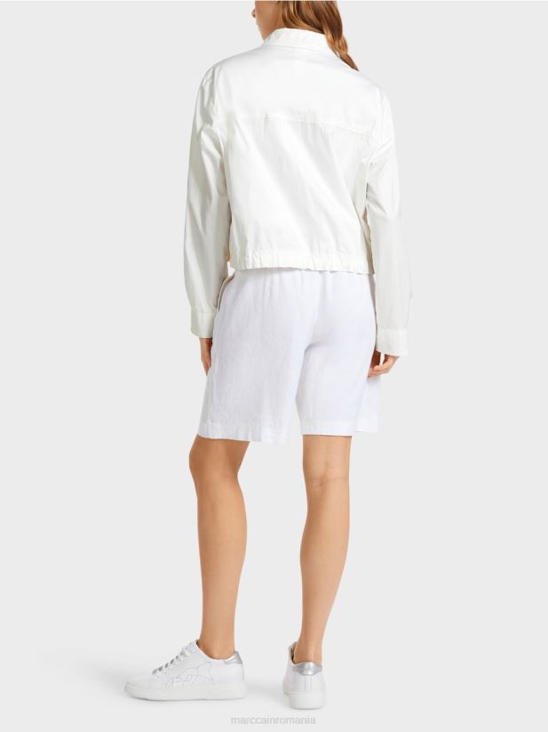 geacă lejeră de vară cu buzunare cargo Marc Cain alb îmbrăcăminte 4826HH373