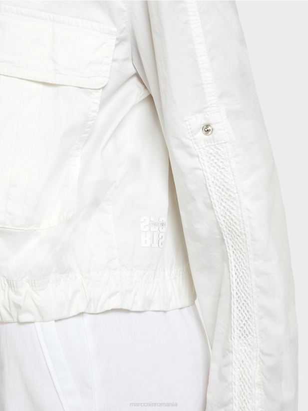 geacă lejeră de vară cu buzunare cargo Marc Cain alb îmbrăcăminte 4826HH373