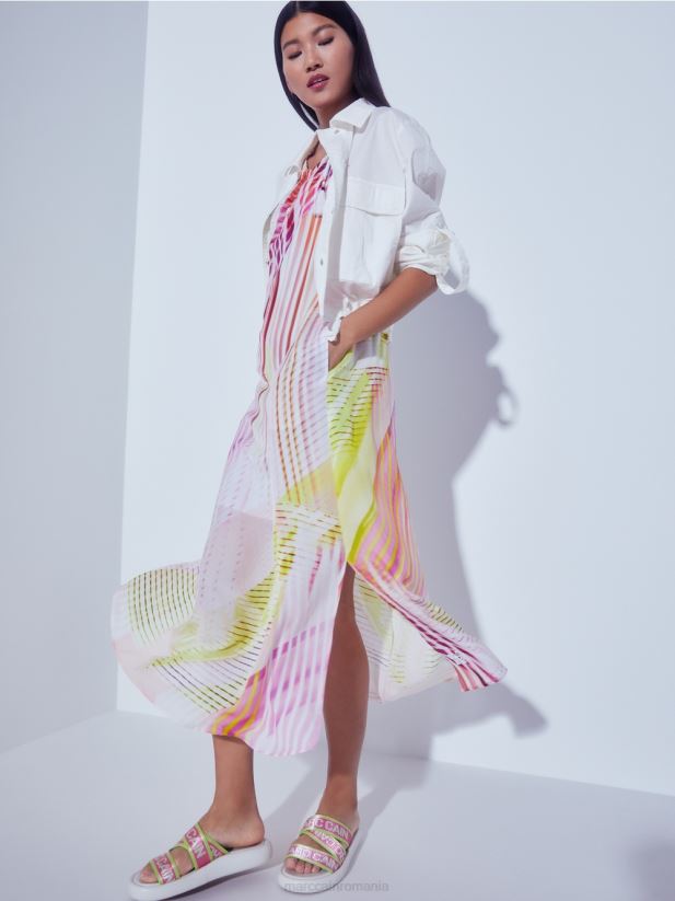 geacă lejeră de vară cu buzunare cargo Marc Cain alb îmbrăcăminte 4826HH373