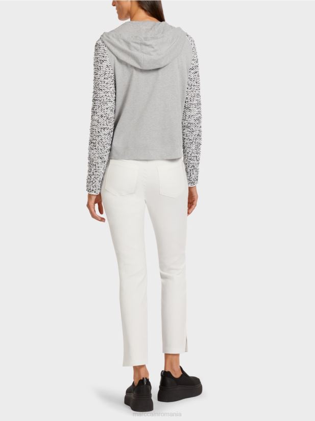 geaca cu gluga \"tricotata in germania\" Marc Cain gri îmbrăcăminte 4826HH426