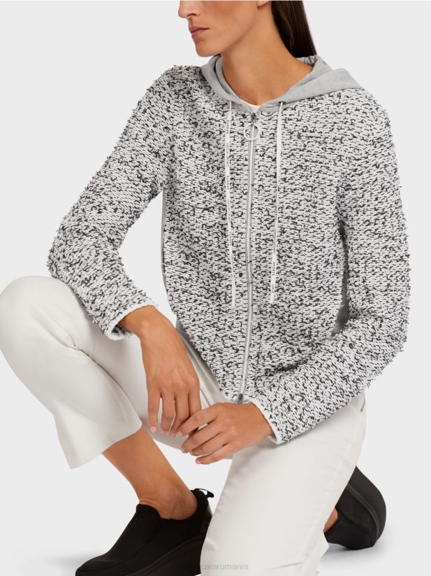 geaca cu gluga \"tricotata in germania\" Marc Cain gri îmbrăcăminte 4826HH426