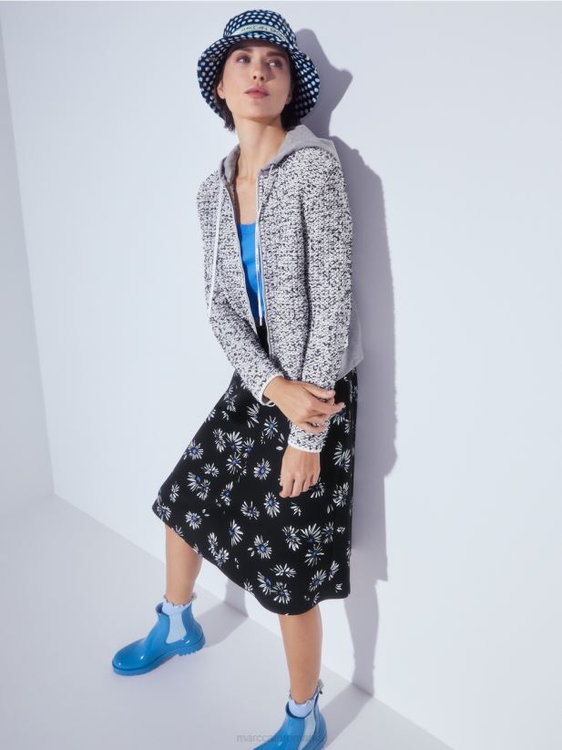 geaca cu gluga \"tricotata in germania\" Marc Cain gri îmbrăcăminte 4826HH426