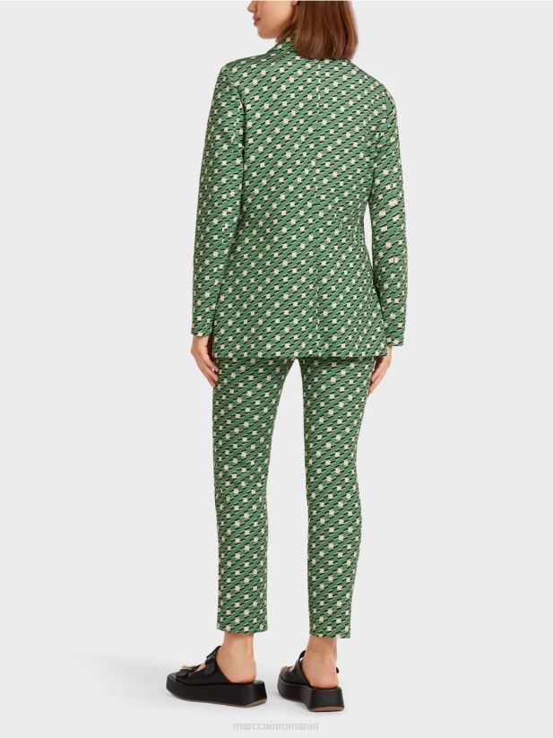 geaca de camasa cu nasturi metalici Marc Cain mușchi verde îmbrăcăminte 4826HH439