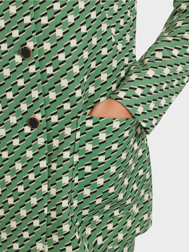 geaca de camasa cu nasturi metalici Marc Cain mușchi verde îmbrăcăminte 4826HH439