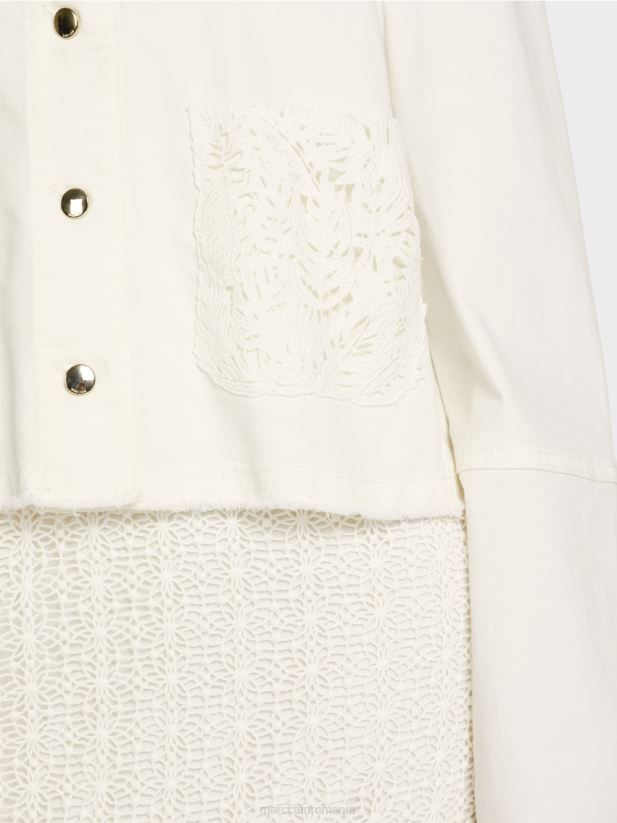 geaca „regândiți împreună”. Marc Cain aproape alb îmbrăcăminte 4826HH379