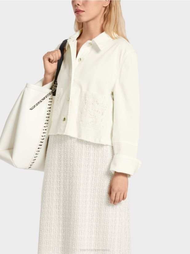 geaca „regândiți împreună”. Marc Cain aproape alb îmbrăcăminte 4826HH379