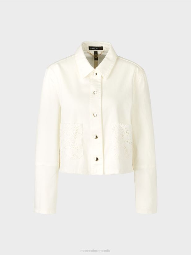 geaca „regândiți împreună”. Marc Cain aproape alb îmbrăcăminte 4826HH379