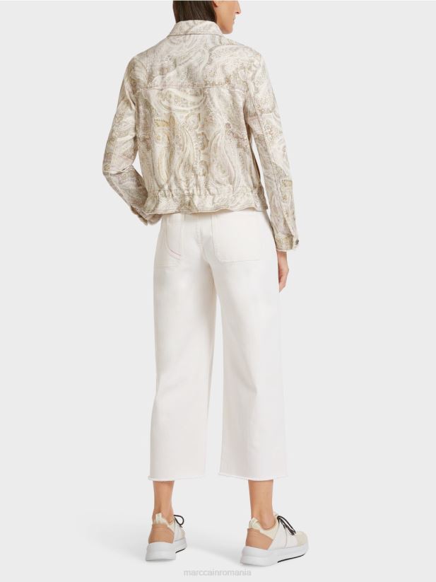 geaca „regândiți împreună”. Marc Cain aproape alb îmbrăcăminte 4826HH389