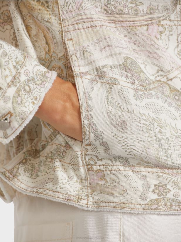 geaca „regândiți împreună”. Marc Cain aproape alb îmbrăcăminte 4826HH389