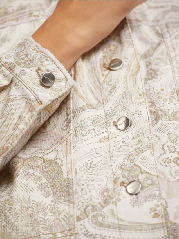 geaca „regândiți împreună”. Marc Cain aproape alb îmbrăcăminte 4826HH389