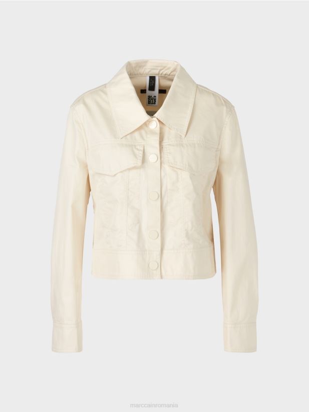 geaca „regândiți împreună”. Marc Cain cremă pudră îmbrăcăminte 4826HH401