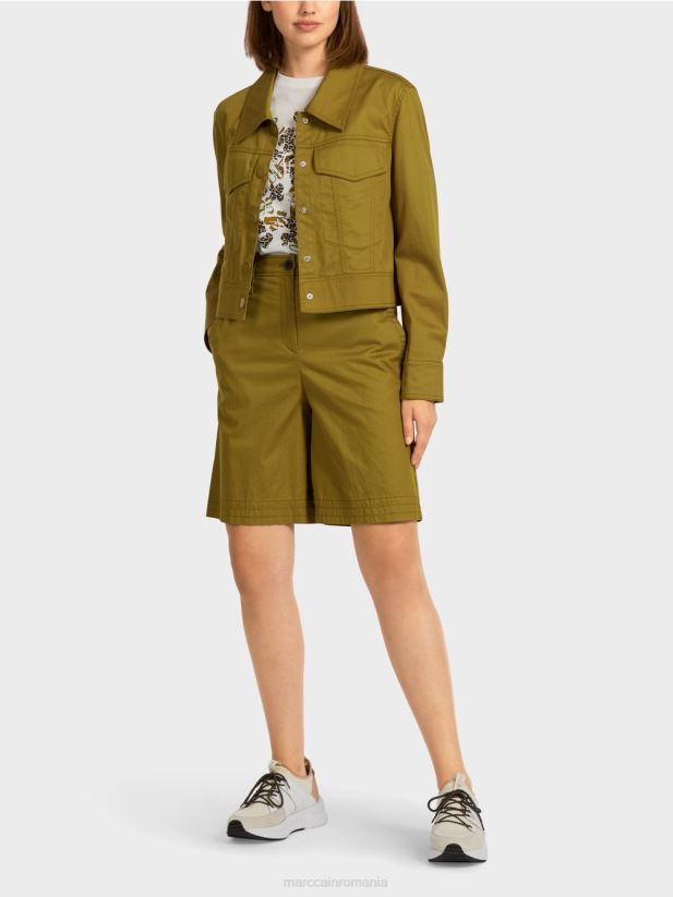 geaca „regândiți împreună”. Marc Cain măsline galbene îmbrăcăminte 4826HH393