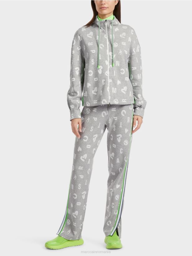geaca stil jogging Marc Cain gri argintiu îmbrăcăminte 4826HH331